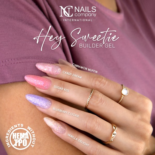 Gel UV de construction violet pailletés sans hema ni TPO