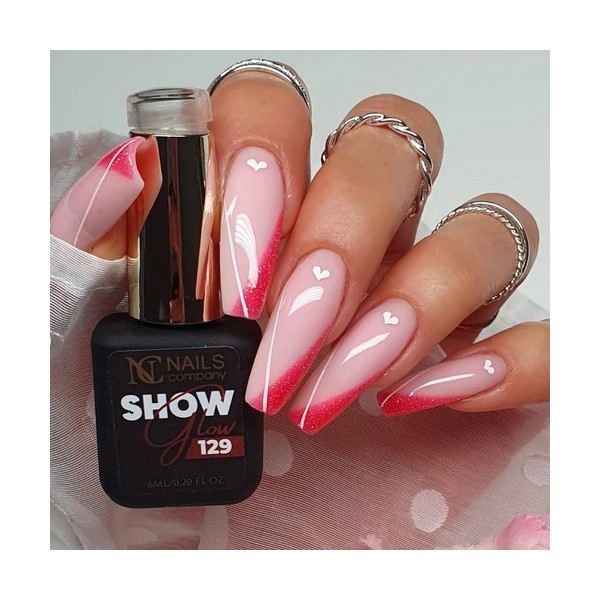 gel UV pailleté rose Show Glow 129