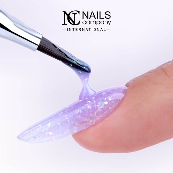 Gel UV de construction violet pailletés sans hema ni TPO